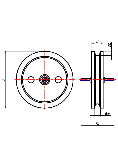 Schienenräder Serie Torrollen, Rad 