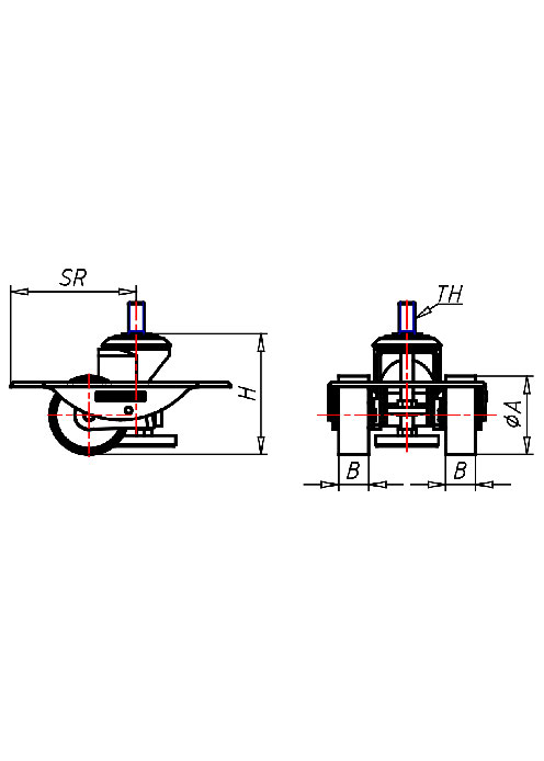 Levelling Castor Series HRX, Wheel G